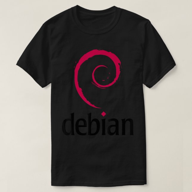 Camisa Debian Linux Spiral Open Source (Frente do Design)