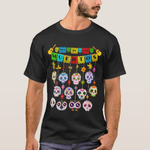 Camisa Decorativa do Dia dos Mortos para Mulheres 