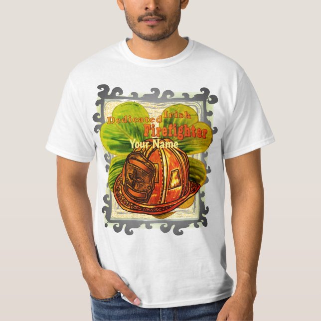 Camisa dedicada de bombeiro irlandesa (Frente)