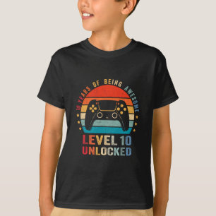 Camisa Desbloqueada Nível 10 Gamer de Vídeo Engraç