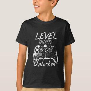 Camisa Desbloqueada no Nível 30 Presente de 30 Ano