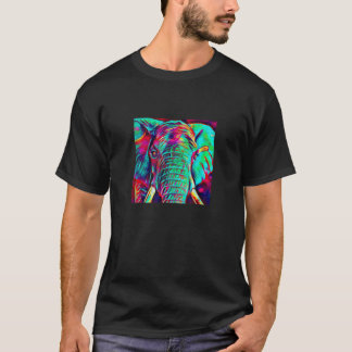 Camisa Design de Arte Eletrônica de Elefante Vibra