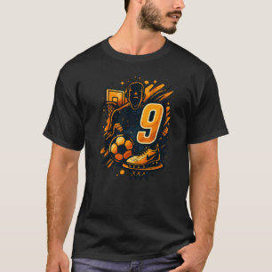 Camisa desportiva número 9 - Futebol e basquete
