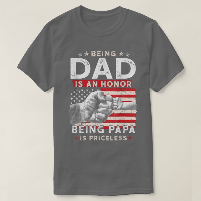 Camisa dia de os pais Para Pai Uma Honra Ser Papa  (Frente do Design)