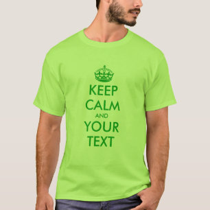 Camisa Dia de São Patrício verde   Mantenha a calm