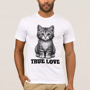 CAMISA DIA DOS NAMORADOS GATO AMOR VERDADEIRO