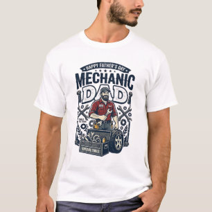 Camisa Dia dos Pais Mecânico Pai Engraçado Present