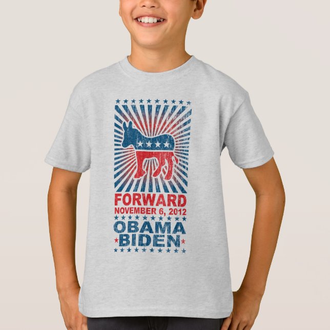 Camisa dianteira dos miúdos de Obama 2012 (Frente)