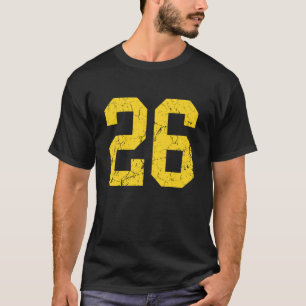 Camisa Distressed Bright Gold Número 26 Jogador Un