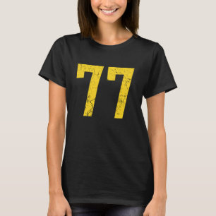 Camisa Distressed Bright Gold Número 77 Jogador Un
