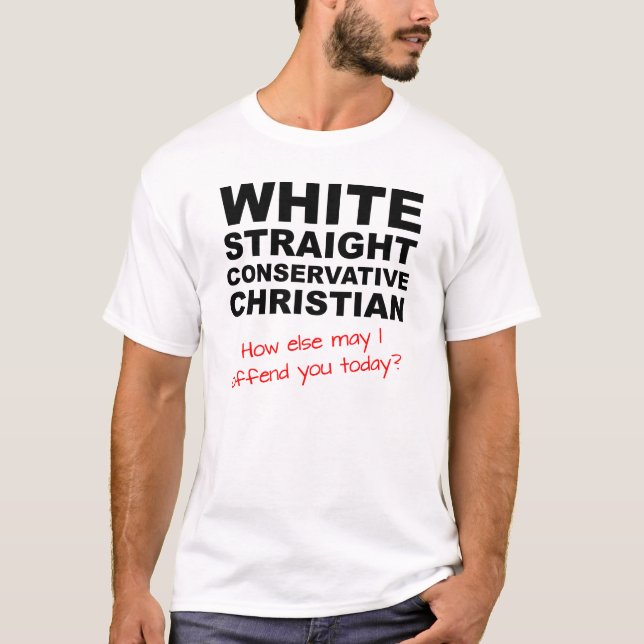 Camisa Divertida Cristã Conservadora Branca Retilí (Frente)