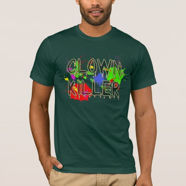 Camisa Divertida de Assassino Palhaço Humor (Frente)