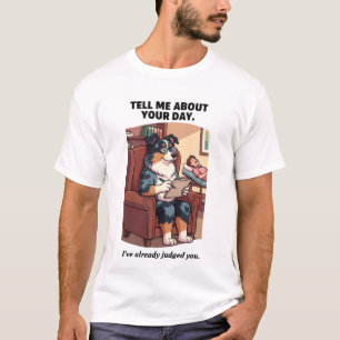 Camisa Divertida de Cão Terapeuta Julgue o Seu D