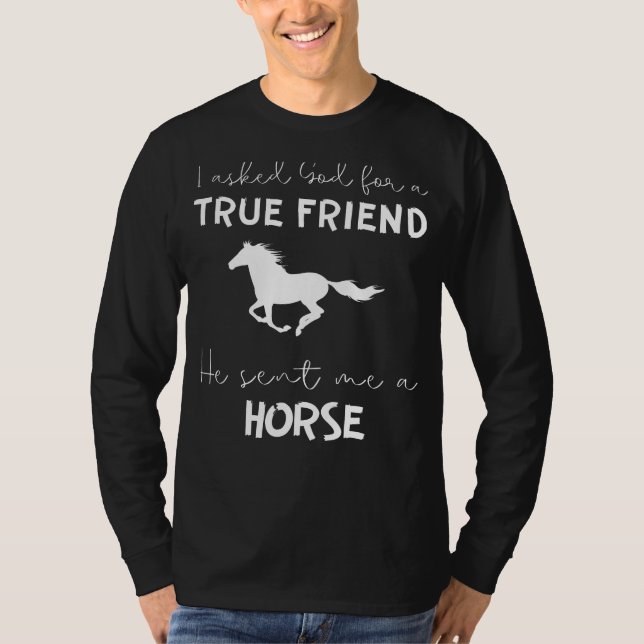 Camisa Divertida de Cavalo: Presente de Amigo Verd (Frente)