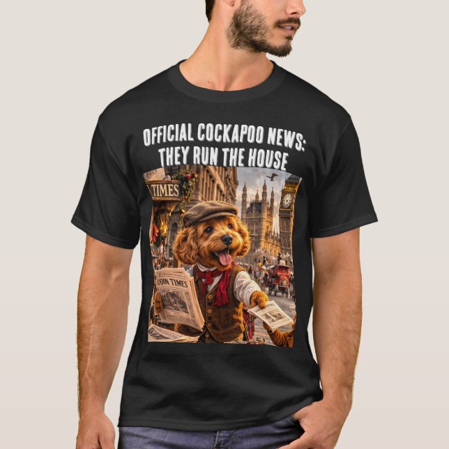 Camisa Divertida de Cockapoo Presente Eles Mandam  (Frente)