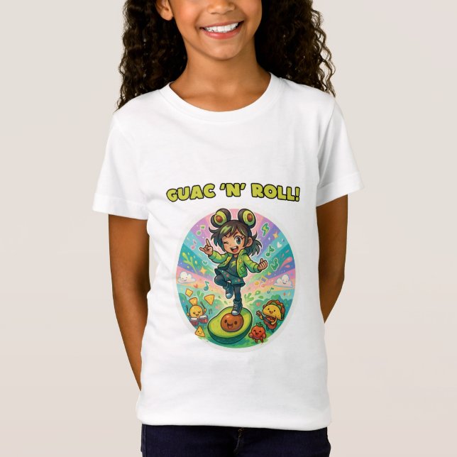 camisa divertida de comida de desenho (Frente)