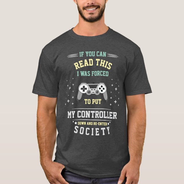 Camisa Divertida de Controle de Jogo Desligado (Frente)