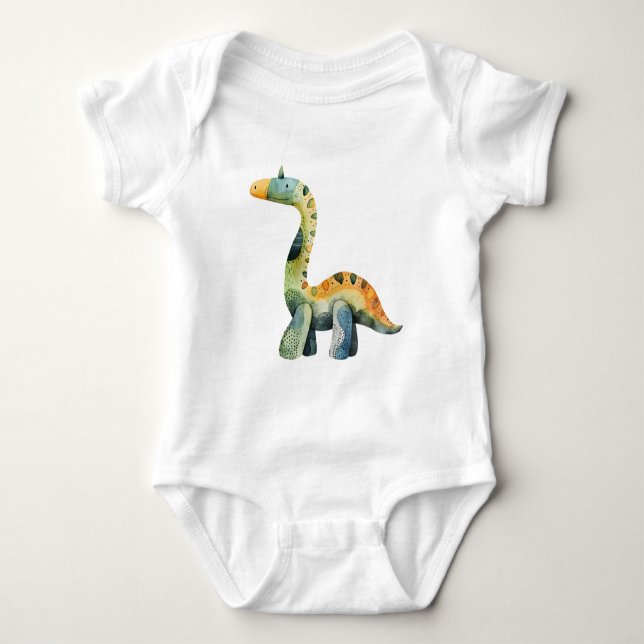 Camisa Divertida de Dinossauro de Desenho Animado  (Frente)