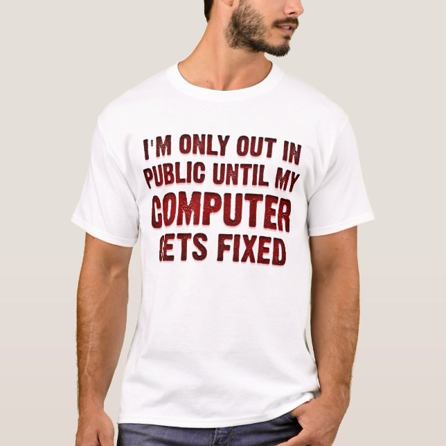 Camisa Divertida de Gamer Geeks de Computador (Frente)