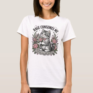 Camisa Divertida de Gato com Raiva Me Consome | Fl