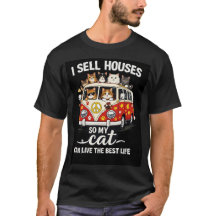 Camisa Divertida de Gato Corretor de Imóveis – Eu 
