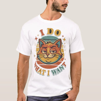 Camisa Divertida de Gato - Eu Faço o Que Quero – R