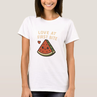 Camisa Divertida de Melancia Fofa Amor à Primeira