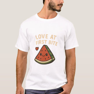 Camisa Divertida de Melancia Fofa Amor à Primeira