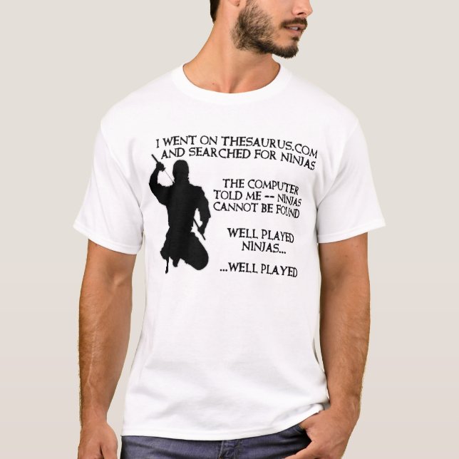 Camisa Divertida de Ninja do Tesauro Ninjas (Frente)