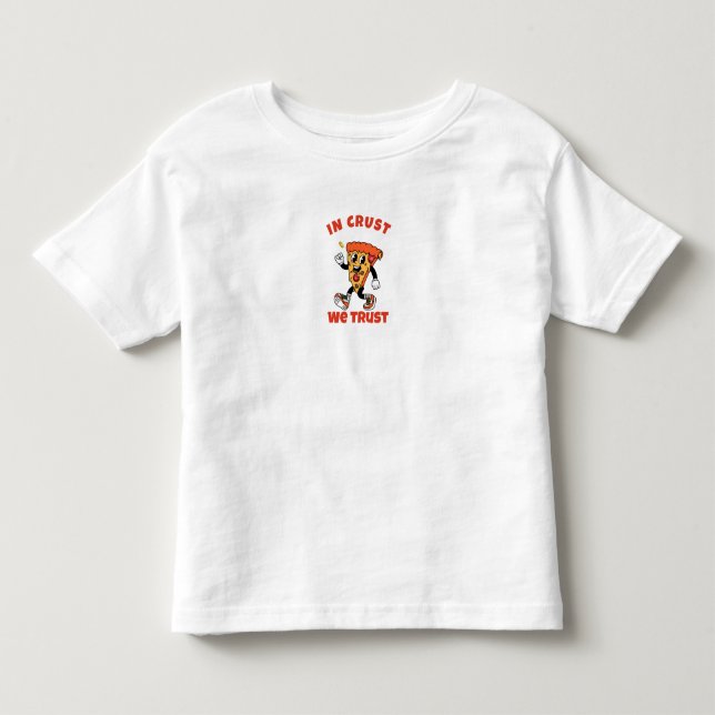 Camisa Divertida de Pizza – Em Crusta Nós Confiamo (Frente)