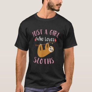 Camisa Divertida de Preguiça para Meninas Só uma M