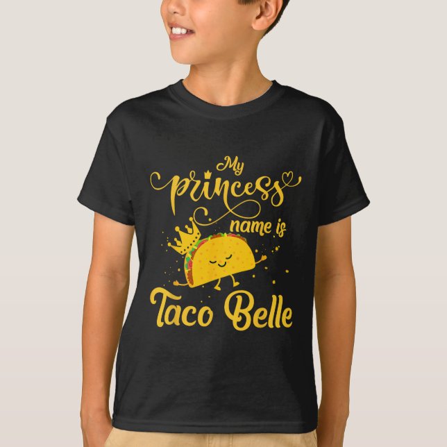 Camisa Divertida de Taco Princesa Nome É Taco Bell (Frente)