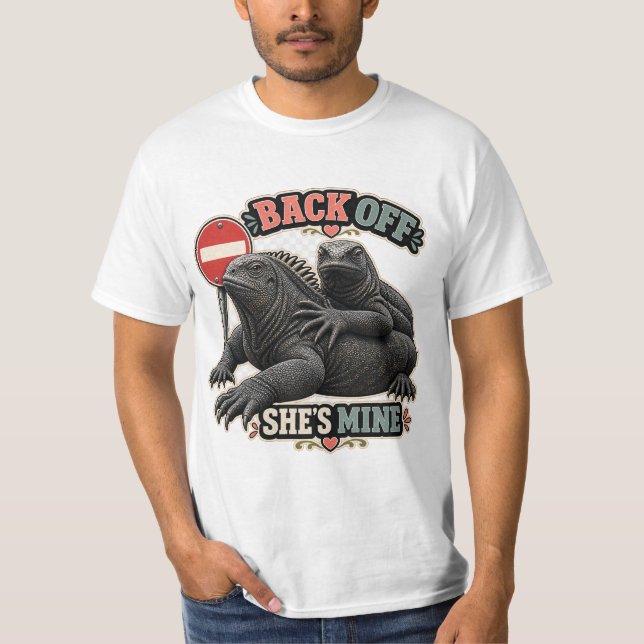 Camisa Divertida do Dia dos Pais com Iguana - Recu (Frente)