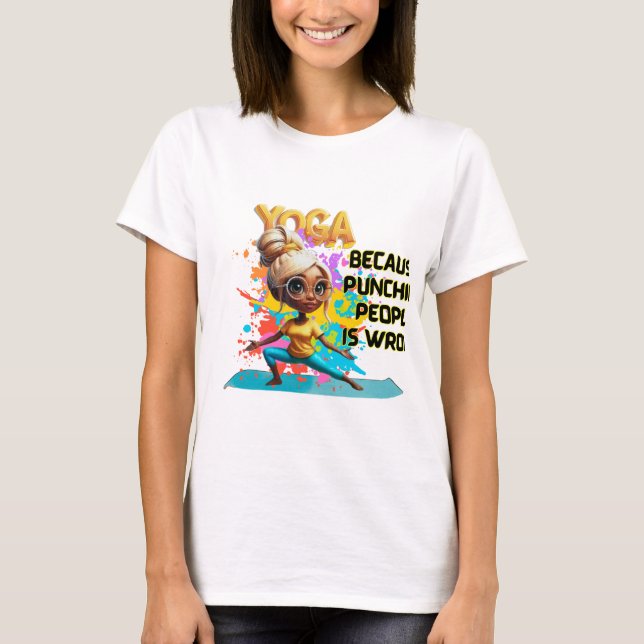 camisa divertida do yoga (Frente)