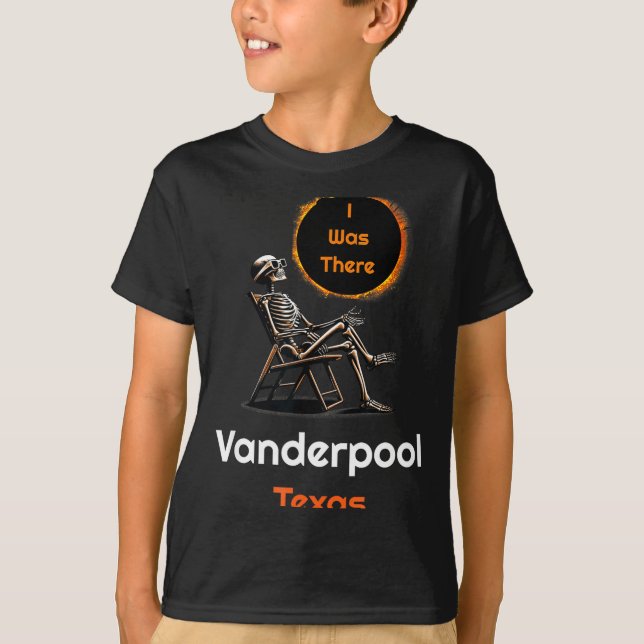 Camisa Divertida Eclipse Solar Vanderpool Texas Lá (Frente)