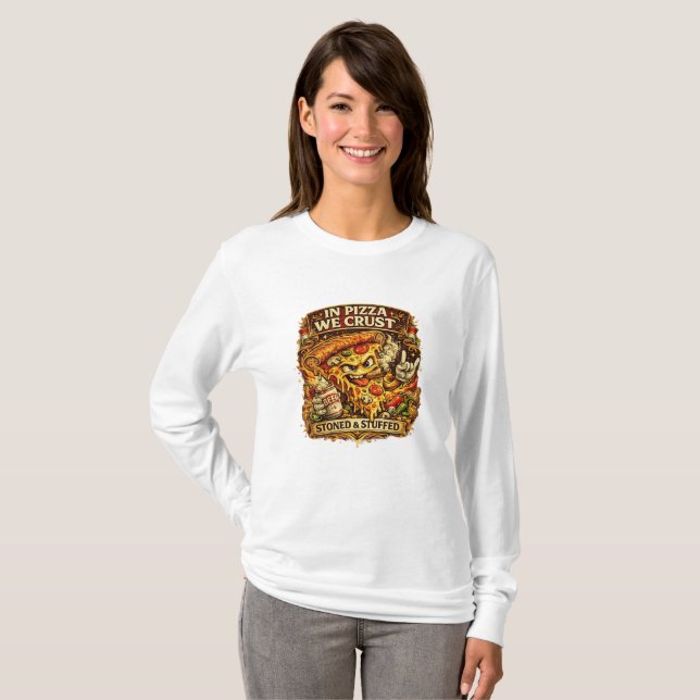 Camisa Divertida para Amantes de Pizza – Na Pizza  (Frente Completa)