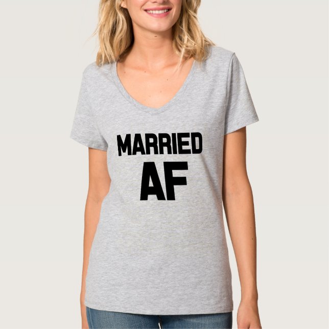Camisa divertida para mulheres da AF casada (Frente)