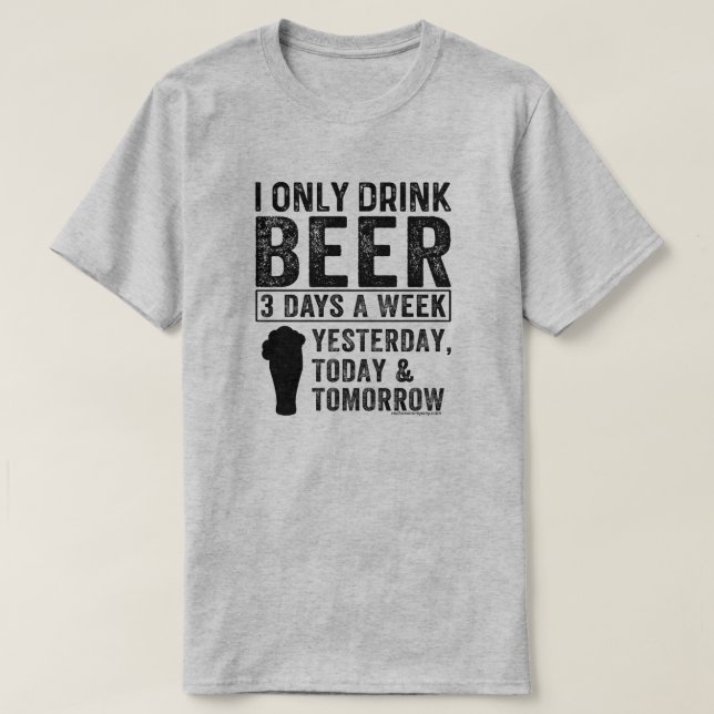 Camisa Divertida para Quem Bebe Cerveja – Presente (Frente do Design)