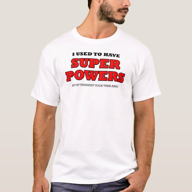 Camisa Divertida Super Poderes do Terapeuta (Frente)