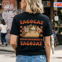 Camisa Divertida Tacocat Palíndromo Retro Cinco De