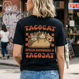 Camisa Divertida Tacocat Palíndromo Retro Cinco De
