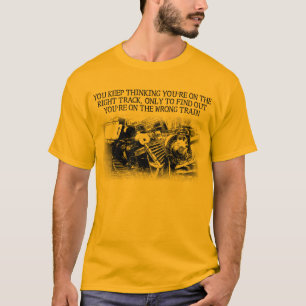 Camisa Divertida Trilha Certa Trem Errado
