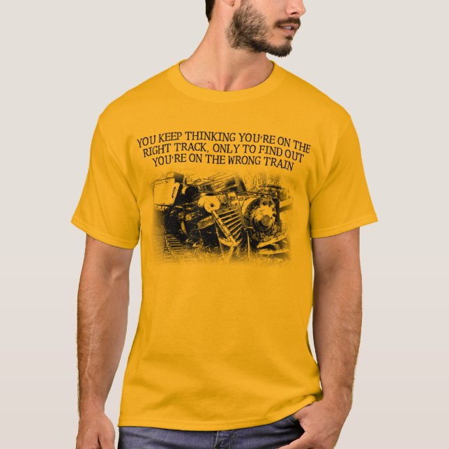 Camisa Divertida Trilha Certa Trem Errado (Frente)