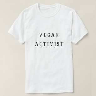 Camisa do activista do Vegan (branca)