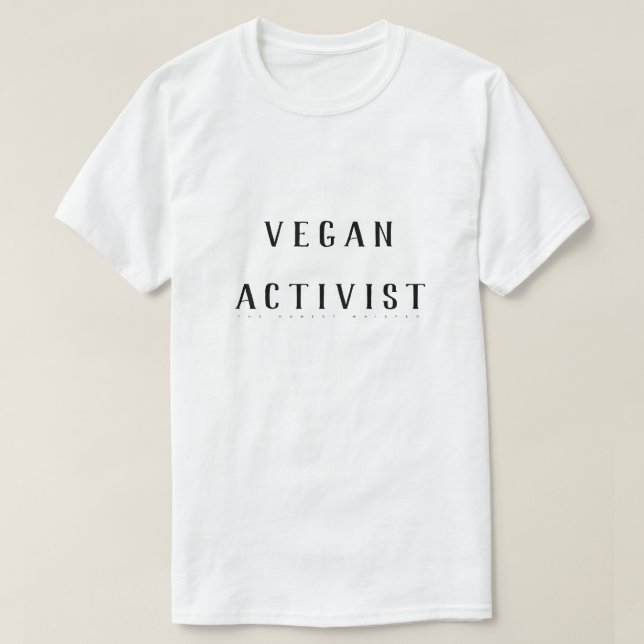 Camisa do activista do Vegan (branca) (Frente do Design)