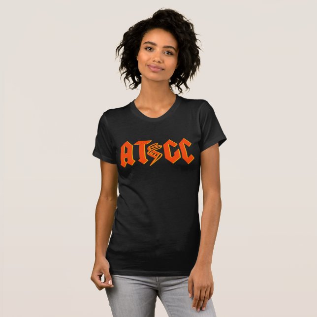 Camisa do ADN de ATGC - laranja/vermelho (Frente Completa)