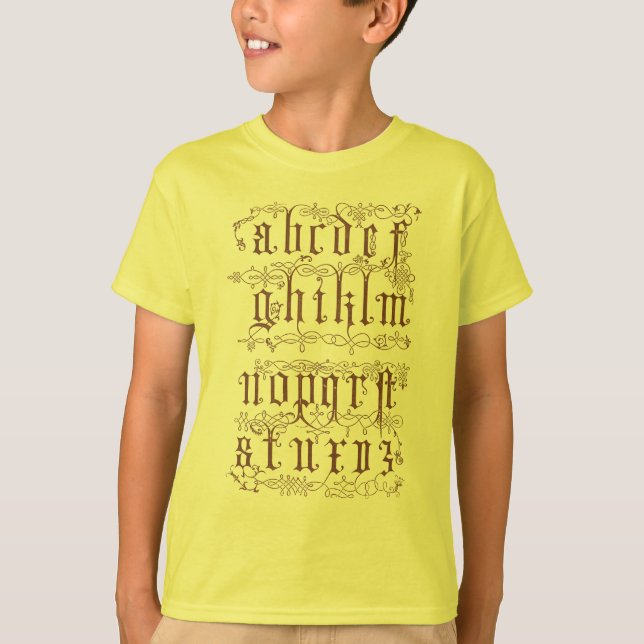 Camisa do alfabeto (Frente)