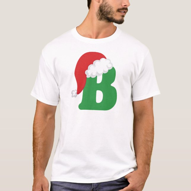 Camisa do alfabeto da letra B do Natal (Frente)