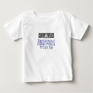 Camisa do alfabeto infantil