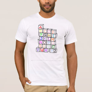 Camisa do alfabeto T